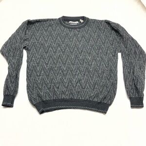 Cortina Italia Men's Vtg / Retro look Gray Wool Blend Sweater